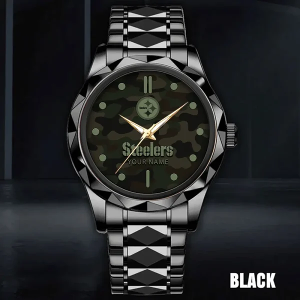 Pittsburgh Steelers Watch For Men Automatic Mechanical Stainless Steel Band 2025 SPTDMW861 - Image 4