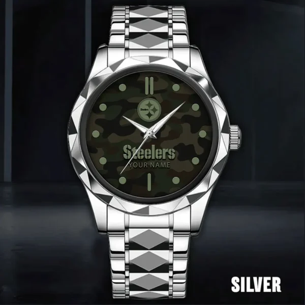 Pittsburgh Steelers Watch For Men Automatic Mechanical Stainless Steel Band 2025 SPTDMW861 - Image 5