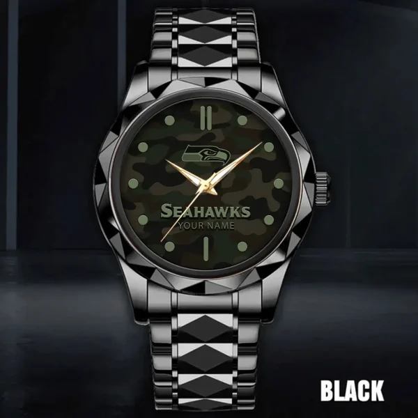 Seattle Seahawks Watch For Men Automatic Mechanical Stainless Steel Band 2025 SPTDMW863 - Image 3