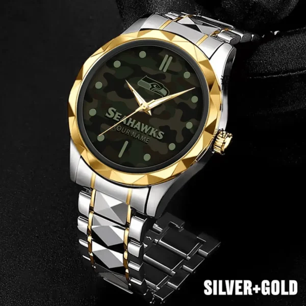 Seattle Seahawks Watch For Men Automatic Mechanical Stainless Steel Band 2025 SPTDMW863