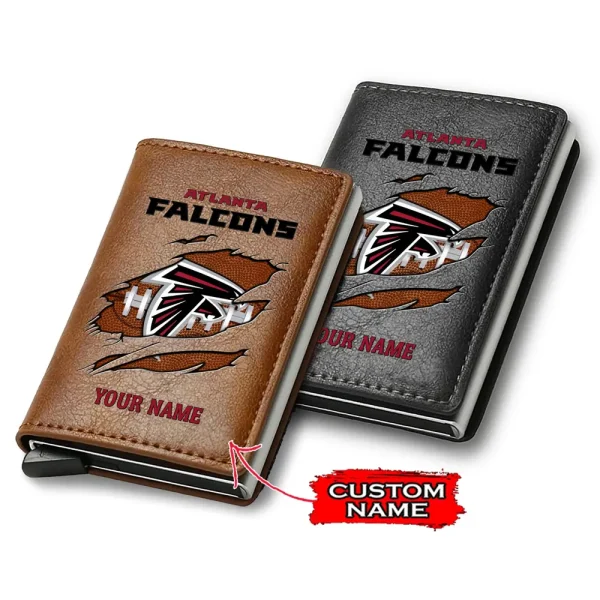 Atlanta Falcons Credit Card Holder Leather Wallet SPTCHLW158