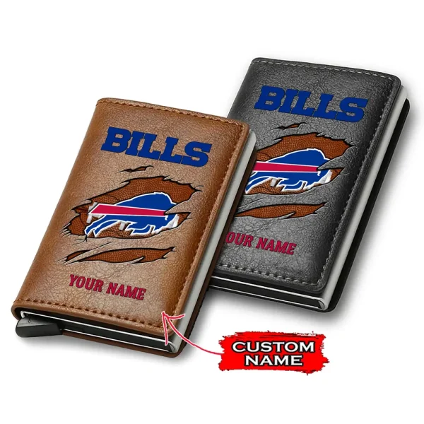 Buffalo Bills Credit Card Holder Leather Wallet SPTCHLW160
