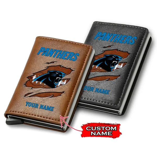 Carolina Panthers Credit Card Holder Leather Wallet SPTCHLW161