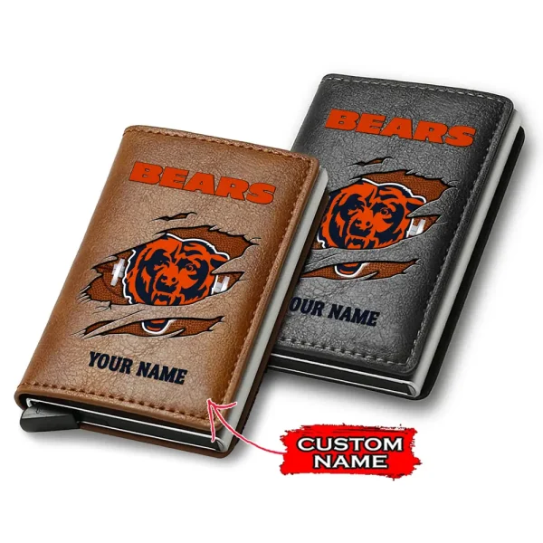 Chicago Bears Credit Card Holder Leather Wallet SPTCHLW162