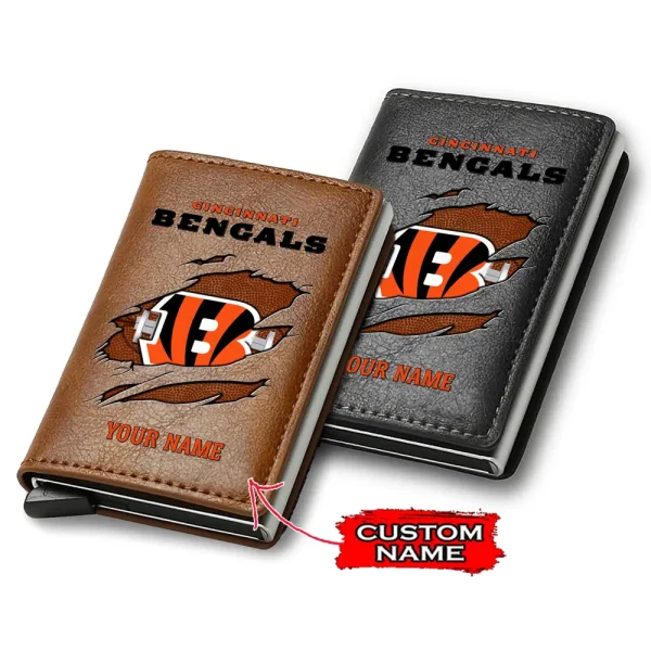 Cincinnati Bengals Credit Card Holder Leather Wallet SPTCHLW163