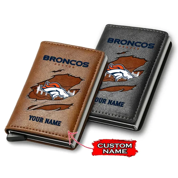 Denver Broncos Credit Card Holder Leather Wallet SPTCHLW166
