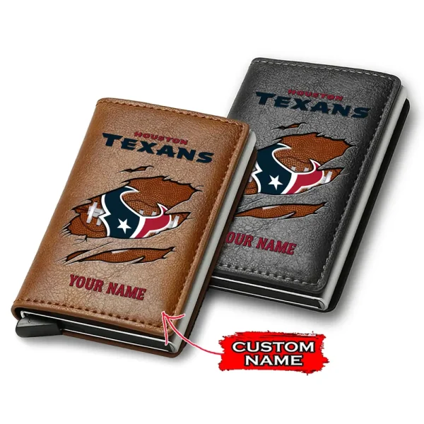 Houston Texans Credit Card Holder Leather Wallet SPTCHLW169