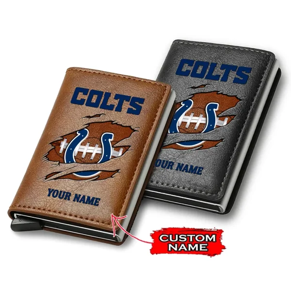 Indianapolis Colts Credit Card Holder Leather Wallet SPTCHLW170