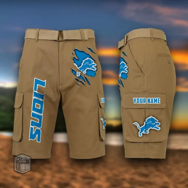 Detroit Lions Men's Outdoor Sport Pants PURMC050 - Image 3