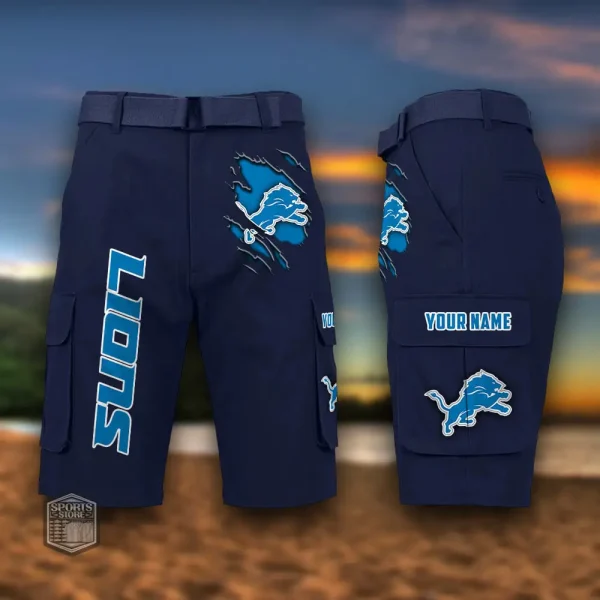 Detroit Lions Men's Outdoor Sport Pants PURMC050 - Image 7