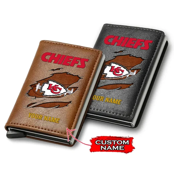 Kansas City Chiefs Credit Card Holder Leather Wallet SPTCHLW172