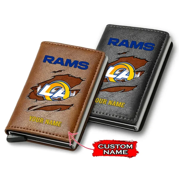 Los Angeles Rams Credit Card Holder Leather Wallet SPTCHLW175