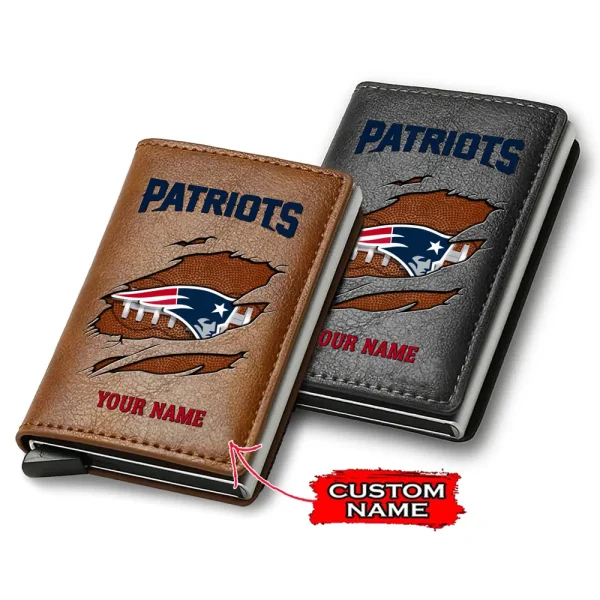 New England Patriots Credit Card Holder Leather Wallet SPTCHLW178