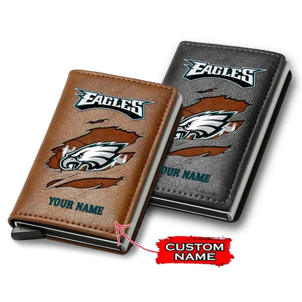 Philadelphia Eagles Credit Card Holder Leather Wallet SPTCHLW182