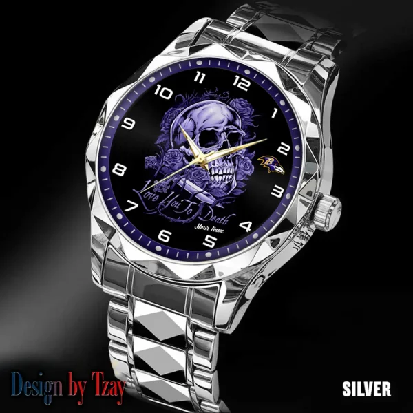 Baltimore Ravens Luxury Automatic Stainless Steel Business Waterproof Watches For Men's 2025 SPTDMW869 - Image 2