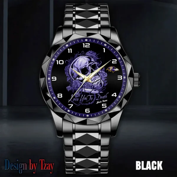 Baltimore Ravens Luxury Automatic Stainless Steel Business Waterproof Watches For Men's 2025 SPTDMW869 - Image 3