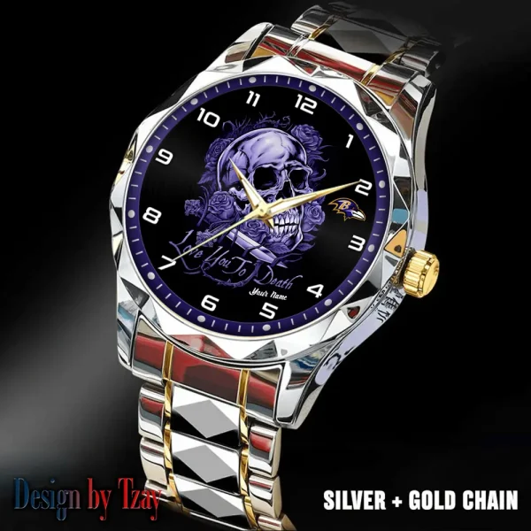 Baltimore Ravens Luxury Automatic Stainless Steel Business Waterproof Watches For Men's 2025 SPTDMW869 - Image 4
