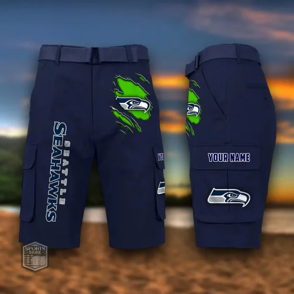 Seattle Seahawks Men's Outdoor Sport Pants PURMC068 - Image 7