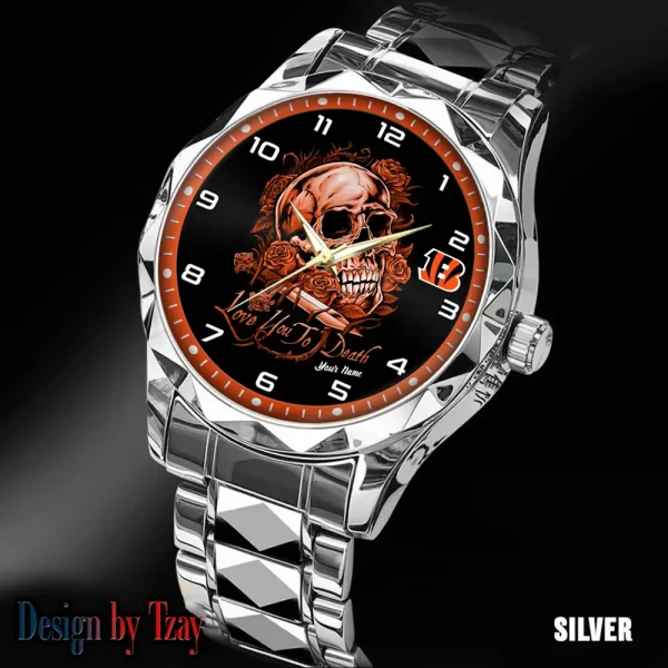 Cincinnati Bengals Luxury Automatic Stainless Steel Business Waterproof Watches For Men's 2025 SPTDMW873 - Image 3
