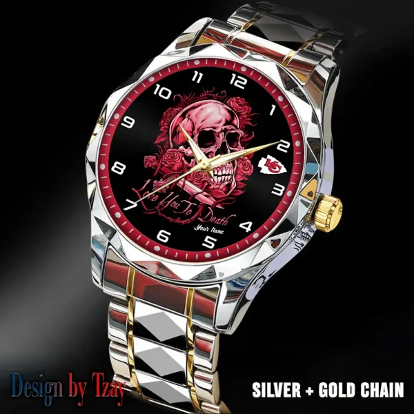 Kansas City Chiefs Luxury Automatic Stainless Steel Business Waterproof Watches For Men's 2025 SPTDMW882 - Image 3