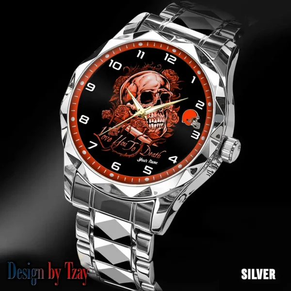 Cleveland Browns Luxury Automatic Stainless Steel Business Waterproof Watches For Men's 2025 SPTDMW874 - Image 2
