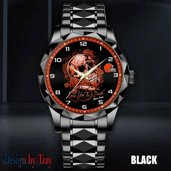 Cleveland Browns Luxury Automatic Stainless Steel Business Waterproof Watches For Men's 2025 SPTDMW874 - Image 3