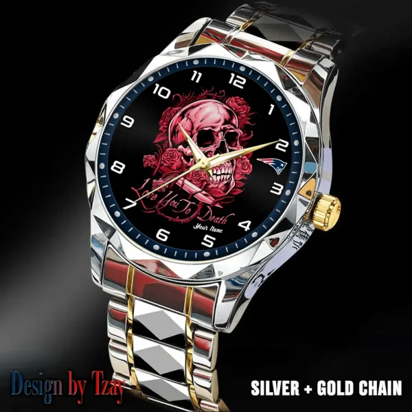 New England Patriots Luxury Automatic Stainless Steel Business Waterproof Watches For Men's 2025 SPTDMW888 - Image 2