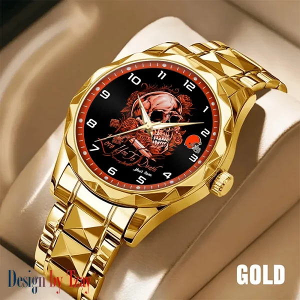 Cleveland Browns Luxury Automatic Stainless Steel Business Waterproof Watches For Men's 2025 SPTDMW874 - Image 4