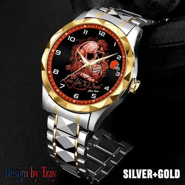 Cleveland Browns Luxury Automatic Stainless Steel Business Waterproof Watches For Men's 2025 SPTDMW874