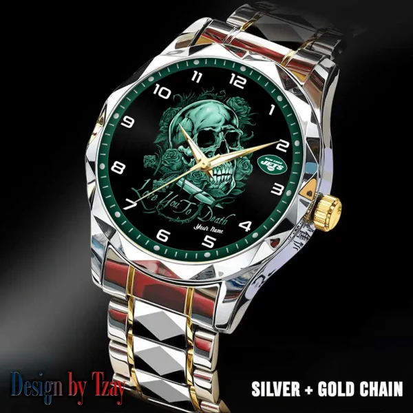 New York Jets Luxury Automatic Stainless Steel Business Waterproof Watches For Men's 2025 SPTDMW891 - Image 3