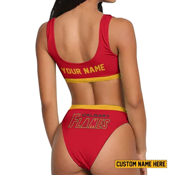 Calgary Flames Women's Sport Two-Piece Swimsuit New 2025 SPTSBNS024 - Image 2