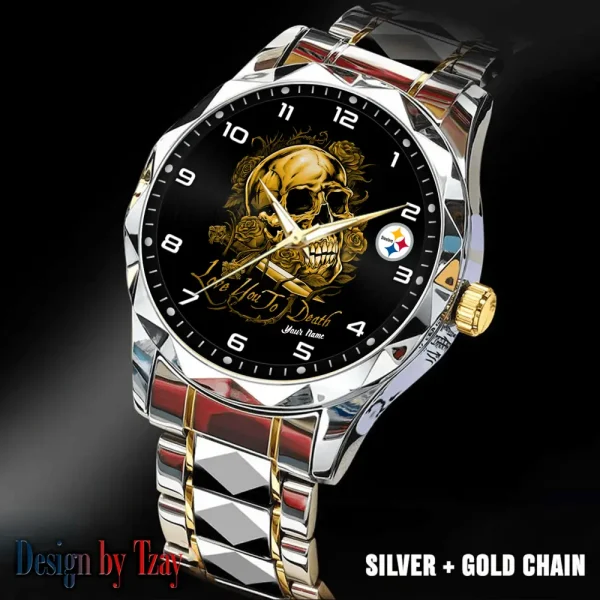 Pittsburgh Steelers Luxury Automatic Stainless Steel Business Waterproof Watches For Men's 2025 SPTDMW893 - Image 2