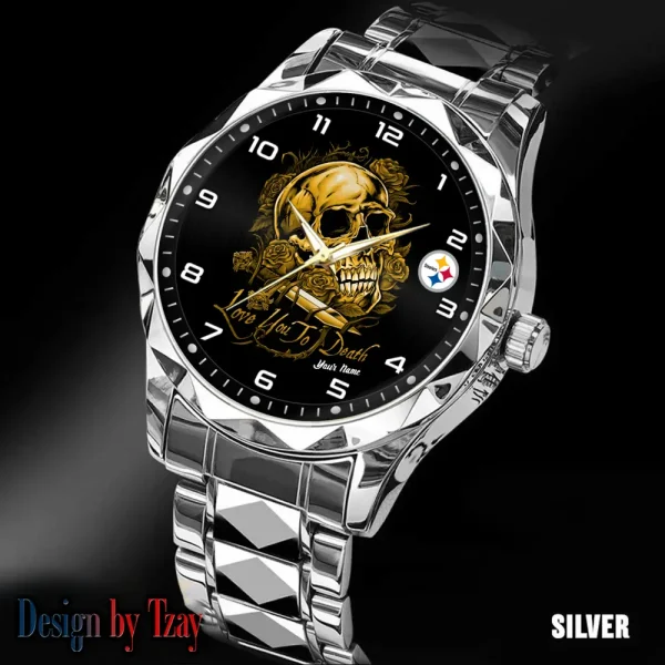 Pittsburgh Steelers Luxury Automatic Stainless Steel Business Waterproof Watches For Men's 2025 SPTDMW893 - Image 3
