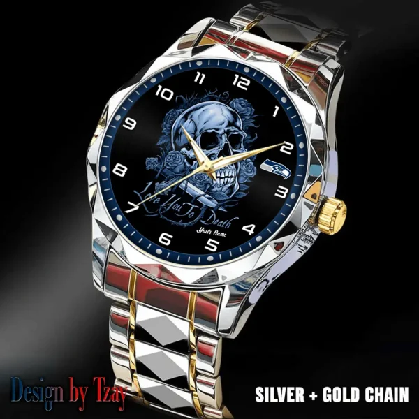 Seattle Seahawks Luxury Automatic Stainless Steel Business Waterproof Watches For Men's 2025 SPTDMW895 - Image 5