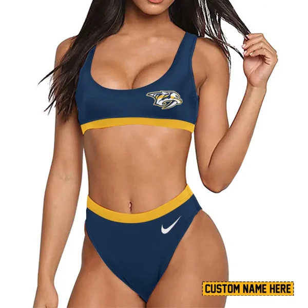 Nashville Predators Women's Sport Two-Piece Swimsuit New 2025 SPTSBNS036