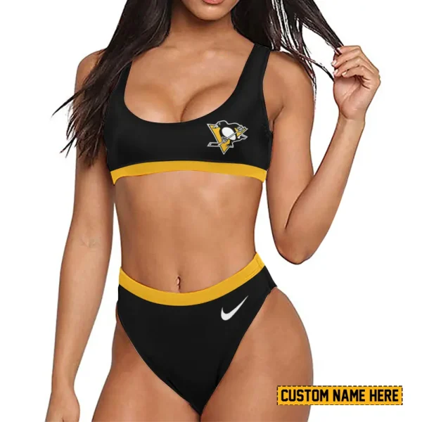 Pittsburgh Penguins Women's Sport Two-Piece Swimsuit New 2025 SPTSBNS042
