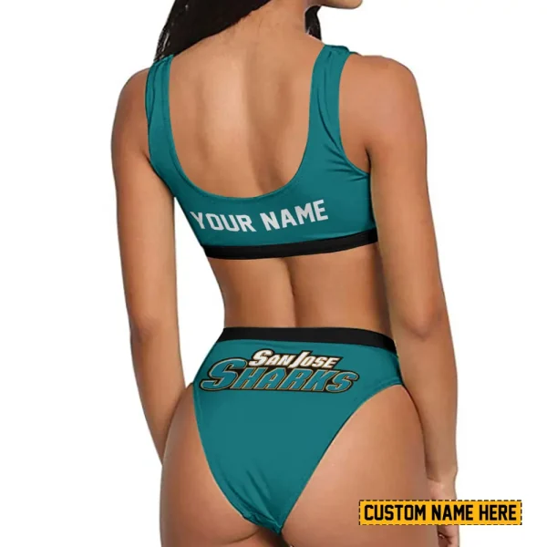 San Jose Sharks Women's Sport Two-Piece Swimsuit New 2025 SPTSBNS043 - Image 2