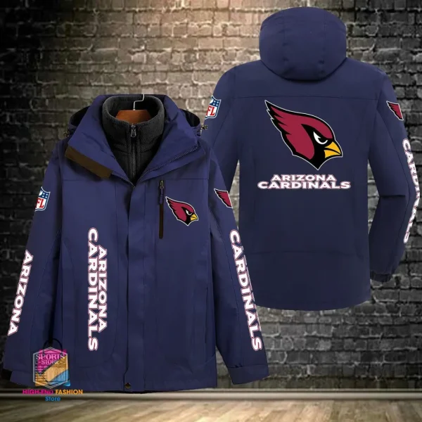 Arizona Cardinals Men's Fleece Suede Jacket PURSJ060 - Image 2