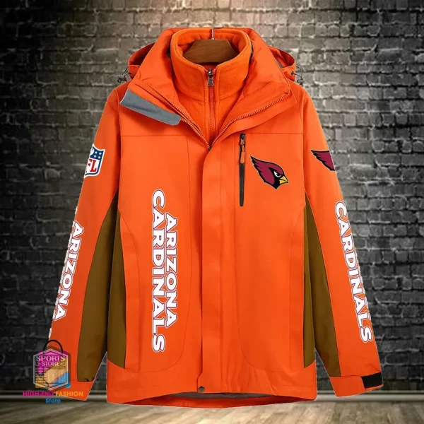 Arizona Cardinals Men's Fleece Suede Jacket PURSJ060 - Image 3