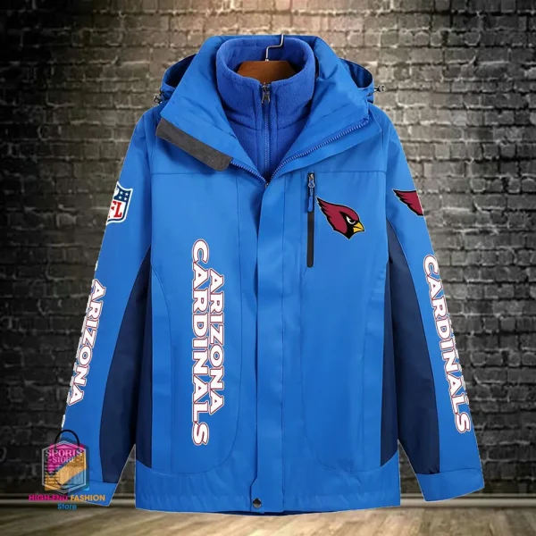 Arizona Cardinals Men's Fleece Suede Jacket PURSJ060 - Image 4