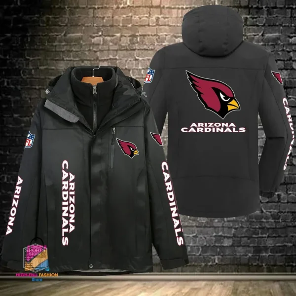 Arizona Cardinals Men's Fleece Suede Jacket PURSJ060 - Image 5