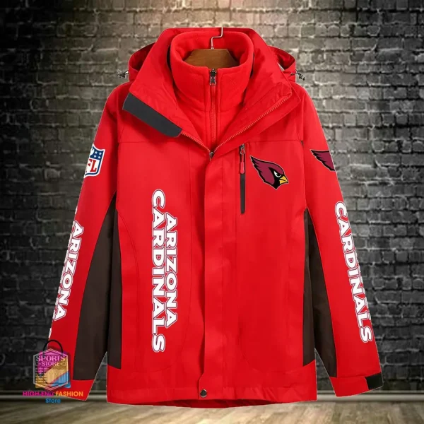 Arizona Cardinals Men's Fleece Suede Jacket PURSJ060 - Image 6