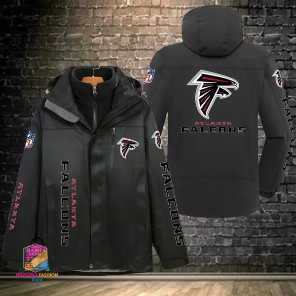 Atlanta Falcons Men's Fleece Suede Jacket PURSJ061 - Image 2
