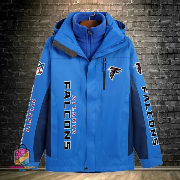 Atlanta Falcons Men's Fleece Suede Jacket PURSJ061 - Image 7