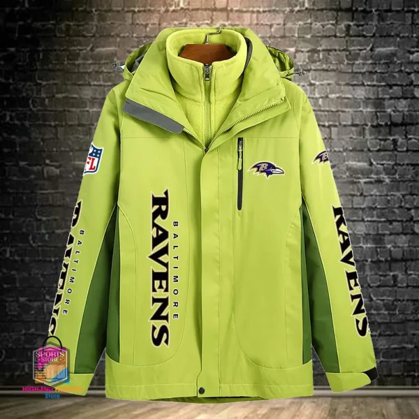 Baltimore Ravens Men's Fleece Suede Jacket PURSJ062 - Image 4