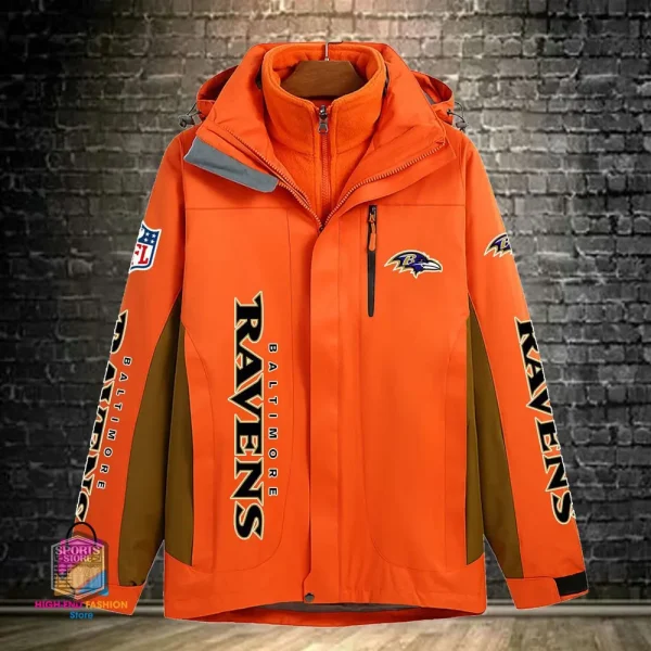 Baltimore Ravens Men's Fleece Suede Jacket PURSJ062 - Image 5