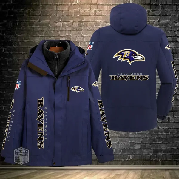 Baltimore Ravens Men's Fleece Suede Jacket PURSJ062