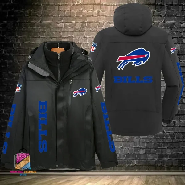 Buffalo Bills Men's Fleece Suede Jacket PURSJ063 - Image 2