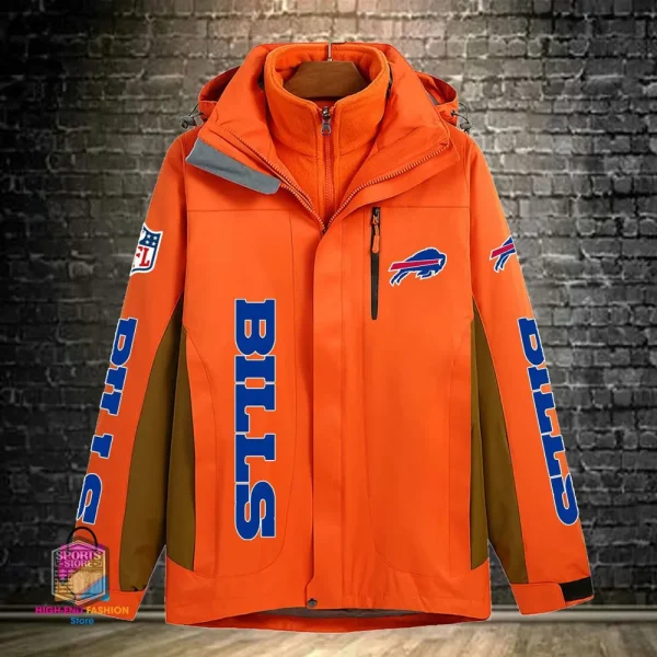 Buffalo Bills Men's Fleece Suede Jacket PURSJ063 - Image 7