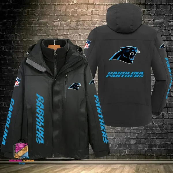 Carolina Panthers Men's Fleece Suede Jacket PURSJ064